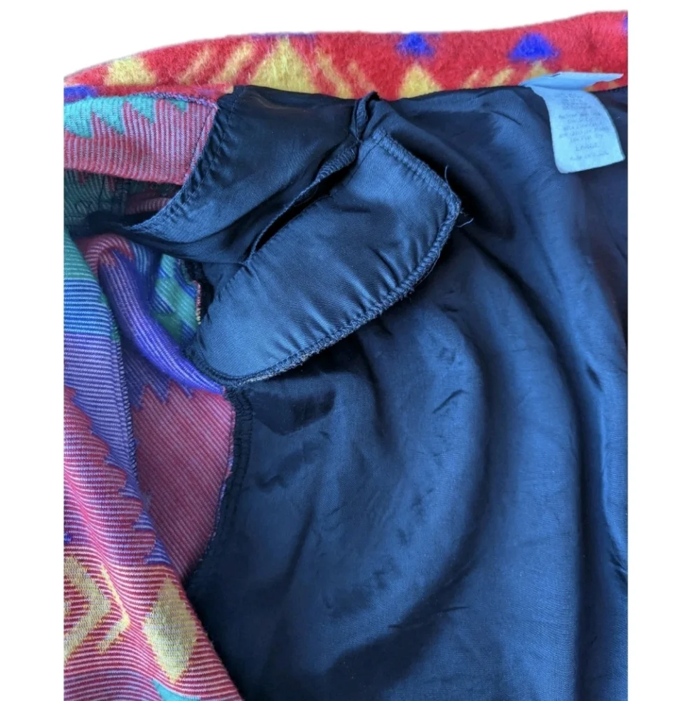 David Wayne Vintage Fleece Southwest Print Two Button Jacket Women's Large - Picture 11 of 11